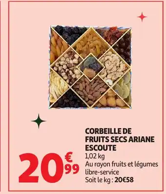 Auchan Corbeille de fruits secs ariane escoute offre