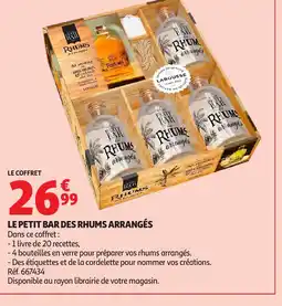 Auchan Le petit bar des rhums arrangés offre