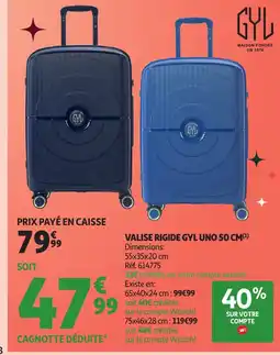 Auchan Valise rigide gyl uno offre