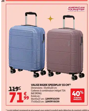 Auchan AMERICAN TOURISTER Valise rigide speedplay offre