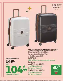 Auchan DELSEY PARIS Valise rigide flannerie offre