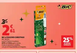 Auchan BIC 4 couleurs christmas offre