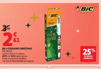 Auchan BIC 4 couleurs christmas offre