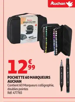 Auchan AUCHAN Pochette 60 marqueurs offre