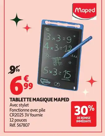 Auchan MAPED Tablette magique offre