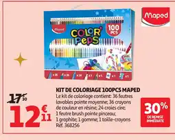 Auchan MAPED Kit de coloriag 100pcs offre