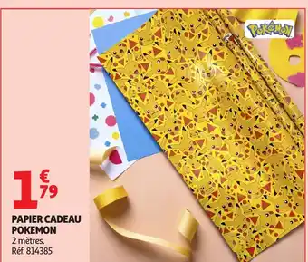 Auchan Papier cadeau pokemon offre