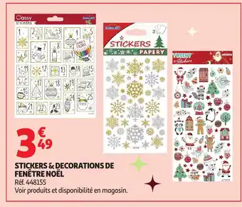Auchan Stickers & decorations de fenêtre noël offre