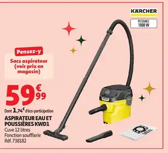 Auchan KARCHER Aspirateur eau et poussières kwd1 offre