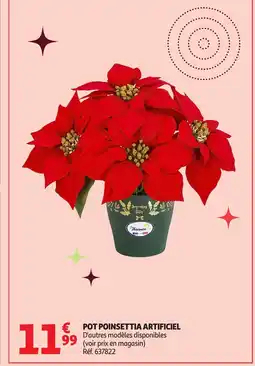 Auchan Pot poinsettia artificiel offre