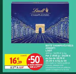 Intermarché Express LINDT Boite champs-élysées assorti offre