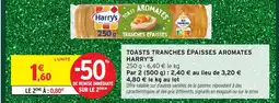 Intermarché Express HARRY'S Toasts tranches épaisses aromates offre