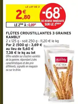 Intermarché Express KAMBLY Flûtes croustillantes 3 graines offre