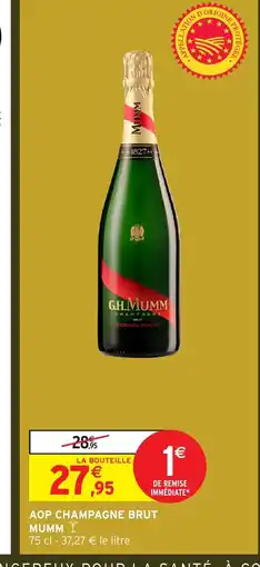 Intermarché Express MUMMI Aop champagne brut offre