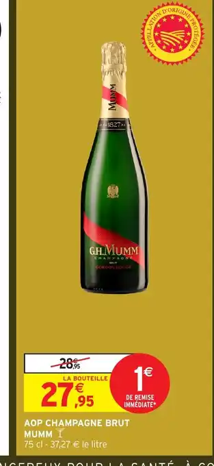 Intermarché Express MUMMI Aop champagne brut offre