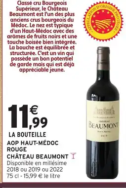 Intermarché Express CHÂTEAU BEAUMONT Aop haut-médoc rouge offre