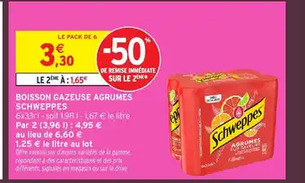 Intermarché Express SCHWEPPES Boisson gazeuse agrumes offre