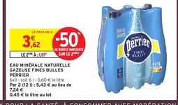 Intermarché Express PERRIER Eau minérale naturelle gazeuse fines bulles offre
