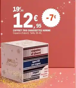 E.Leclerc Sport Coffret trio chaussettes homme offre