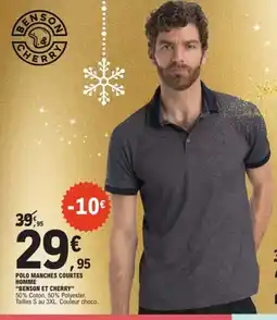 E.Leclerc Sport BENSON ET CHERRY Polo manches courtes homme offre