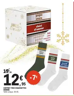 E.Leclerc Sport Coffret trio chaussettes homme offre