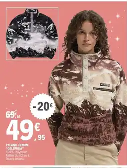 E.Leclerc Sport Polaire femme colombia offre