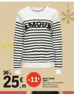 E.Leclerc Sport ONLY Sweat femme offre