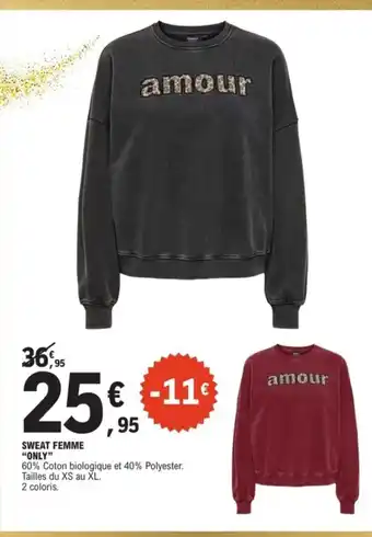 E.Leclerc Sport ONLY Sweat femme offre