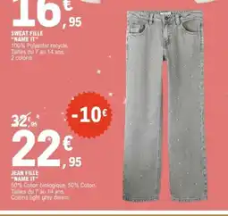 E.Leclerc Sport NAME IT Jnan fille offre