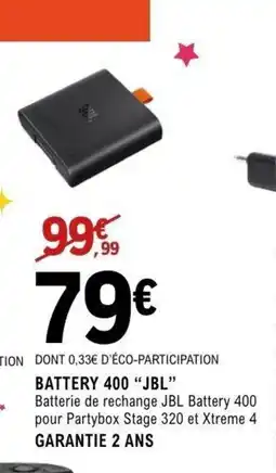 E.Leclerc Espace Culturel JBL Battery 400 offre