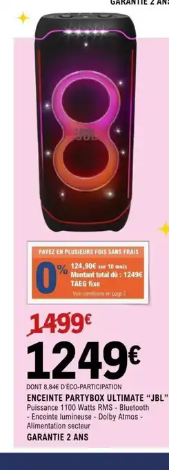 JBL Enceinte partybox ultimate