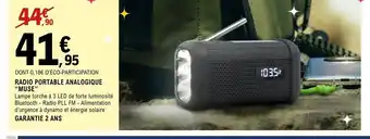 E.Leclerc Espace Culturel MUSE Radio portable analogique offre