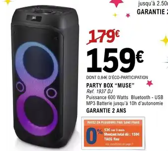 E.Leclerc Espace Culturel MUSE Party box offre