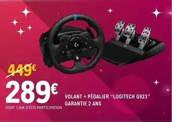E.Leclerc Espace Culturel Volant + pédalier "logitech g923" offre