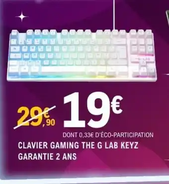 E.Leclerc Espace Culturel Clavier gaming the g lab keyz offre