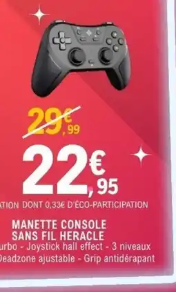 E.Leclerc Espace Culturel Manette console sans fil heracle offre
