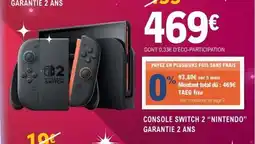 E.Leclerc Espace Culturel NINTENDO Console switch 2 offre