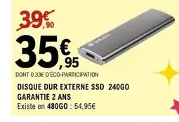 E.Leclerc Espace Culturel DISQUE DUR EXTERNE SSD 240GO offre