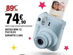 E.Leclerc Espace Culturel Instax mini 12 fuji bleu offre