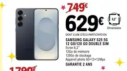 E.Leclerc Espace Culturel SAMSUNG Galaxy s25 5g 12 go/128 go double sim offre