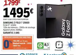 E.Leclerc Espace Culturel SAMSUNG Z Fold 7 256go offre