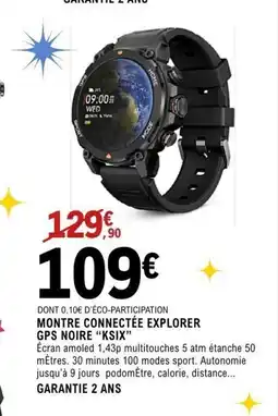 E.Leclerc Espace Culturel KSIX Montre connectée urban move bleue offre
