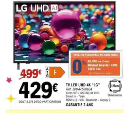 E.Leclerc Espace Culturel LG Tv led uhd 4k offre
