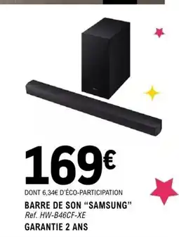 E.Leclerc Espace Culturel SAMSUNG Barre de son offre