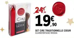 E.Leclerc Espace Culturel CLAIREFONTAINE RHODIA Set cire traditionnelle coeur offre