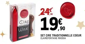 E.Leclerc Espace Culturel CLAIREFONTAINE RHODIA Set cire traditionnelle coeur offre