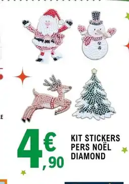 E.Leclerc Espace Culturel Kit stickers pers noël diamond offre