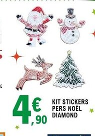 E.Leclerc Espace Culturel Kit stickers pers noël diamond offre