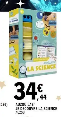 E.Leclerc Espace Culturel Auzou lab' je decouvre la science offre