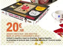 E.Leclerc Espace Culturel Sushis chats duo: des recettes made in japon a chavourer a deux ! offre